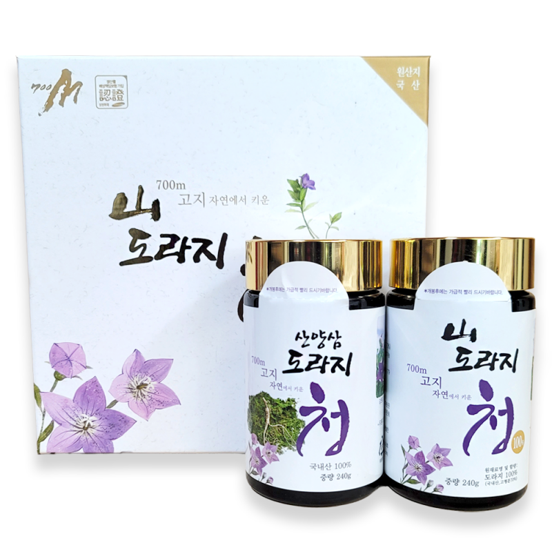 농업법인(주)산초당,산도라지청 2종세트 (각 240ml)