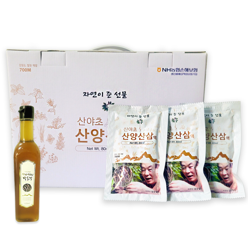 농업법인(주)산초당,산야초산양산삼액 1box 30봉(산양산삼천연발효청증정)
