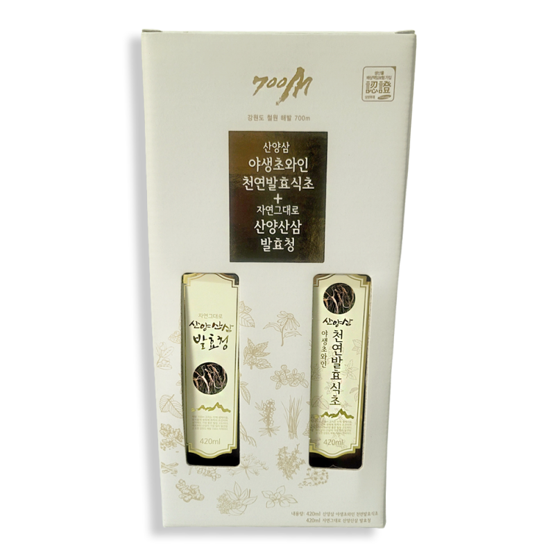 농업법인(주)산초당,자연그대로산양산삼 천연발효식초/발효청세트